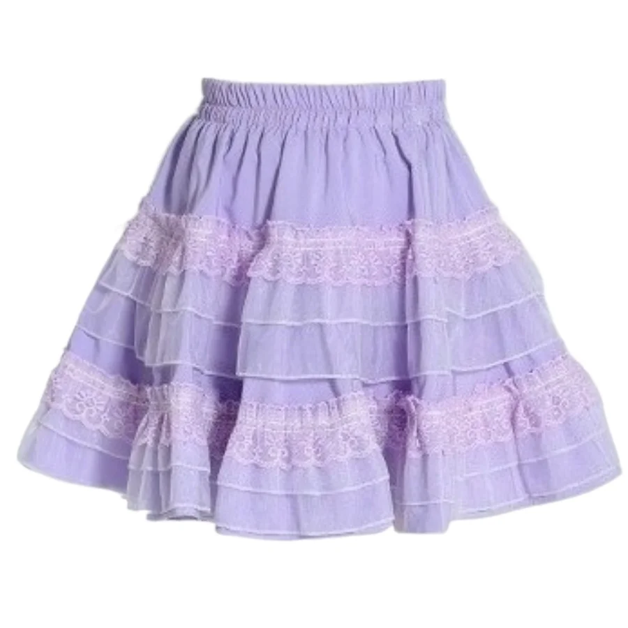 

Girl's Summer Lace Skirt - Flared A-Line Tutu Puffy Short Skirt Princess Party Skirt for Kids Casual Versatile Children Outfits