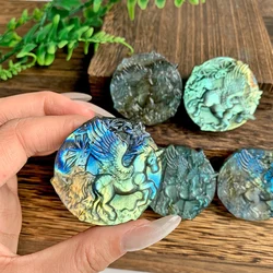 1PC Labradorite & Moonstone Unicorn Dream Wings Crystal carvings - perfect for gifts, party decorations and tabletop displays