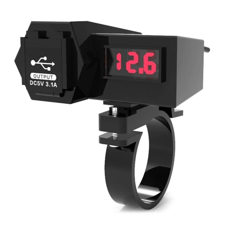 

Мотоцикл зарядка телефона с двойной USB -выходом Voltmeter Double USB