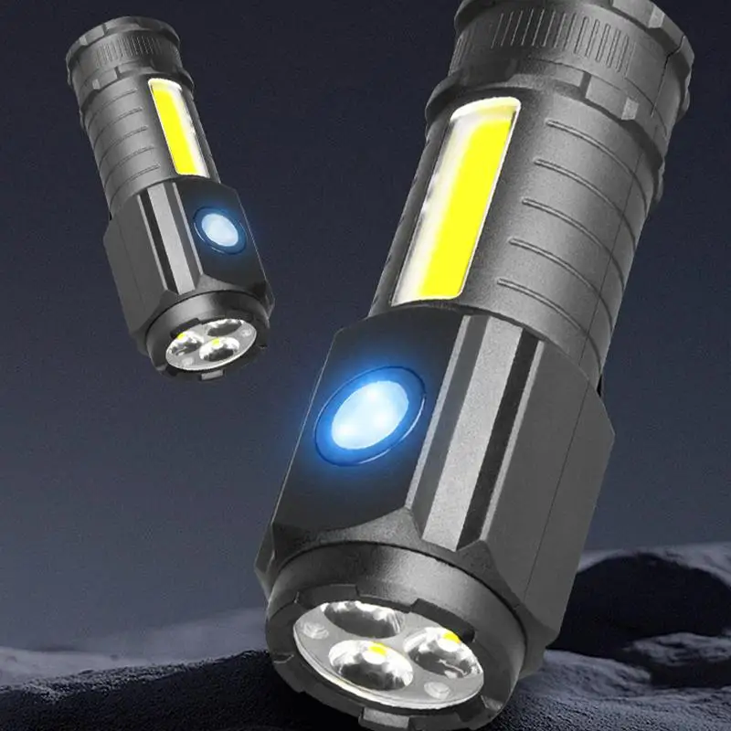Mini Flashlights High Lumens Bright Clip Light Small Flashlights Rechargeable Compact Flashlight Magnetic Mini Flashlights For