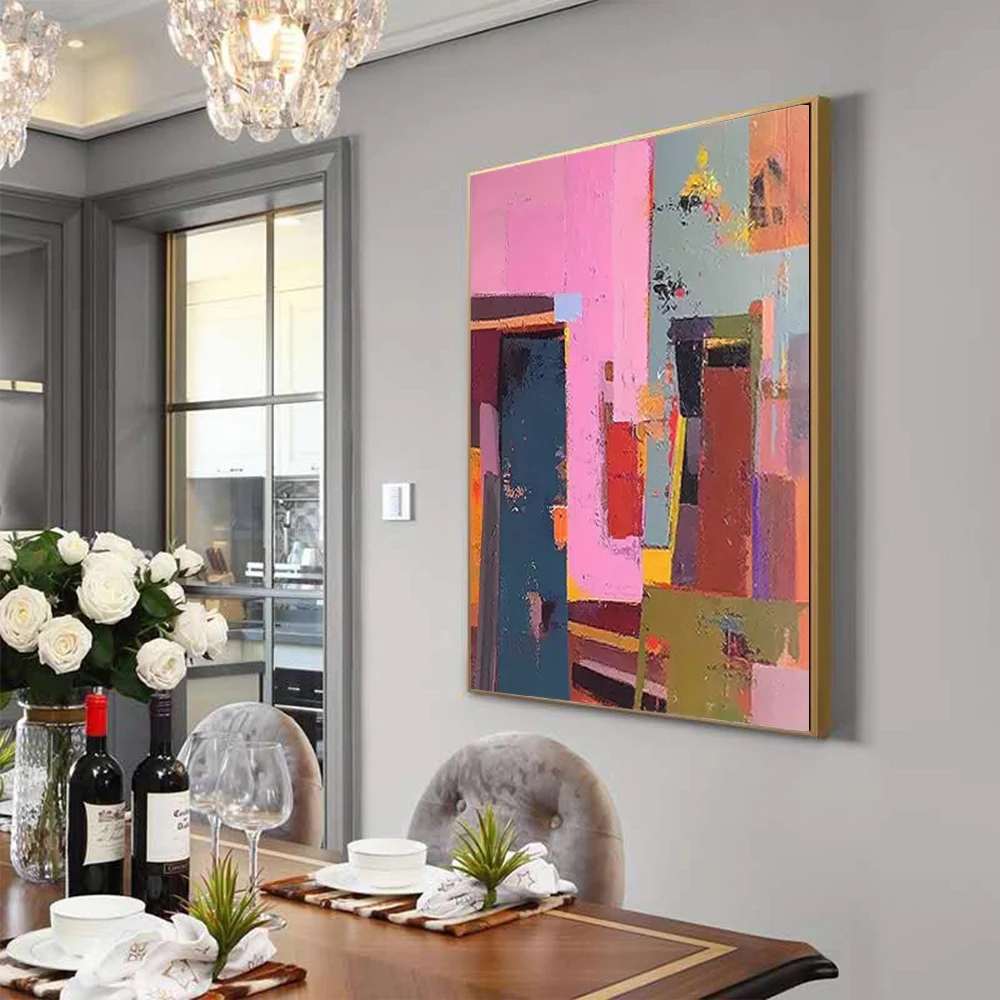 

100% Hand-Painted Oil Paintings Golden Fortune Tree For Wall Art Modern Living Room Sofa Back Decorative Mural Abstract Painting