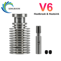 KINGROON Titanium Alloy V6 Heatbreak Heatsink For E3D V6 Hotend 1.75mm Direct Extruder Throat For Feeding 3D Printer Extruder