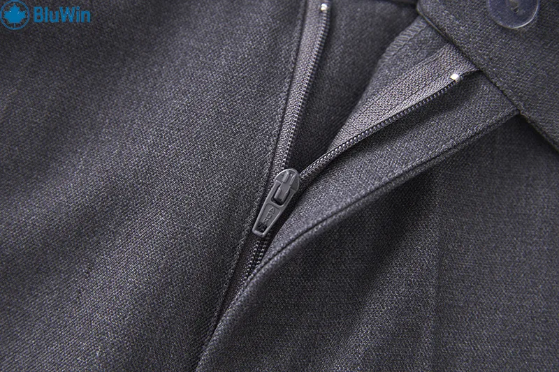 BluWin Set completo blazer grigio da donna Pantaloni a due pezzi Nuovo uniforme da lavoro formale da ufficio slim fit con un bottone