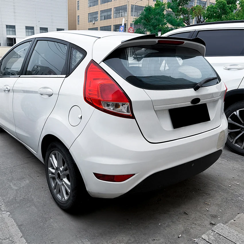 For 2008-2017 Ford Fiesta MK6 MK6.5 MK7 Car Tail Wings Fixed Wind Spoiler Splitter Rear Roof Wing Bodykits Tuning view 2