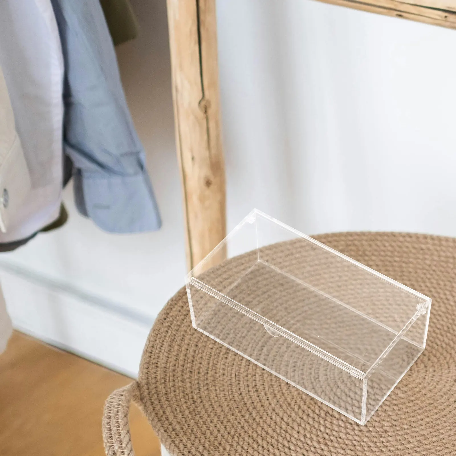 Transparent Dryer Sheet Container Clear Acrylic Box with Lid Laundry Room Organizer Large Capacity Storage Holder view 6
