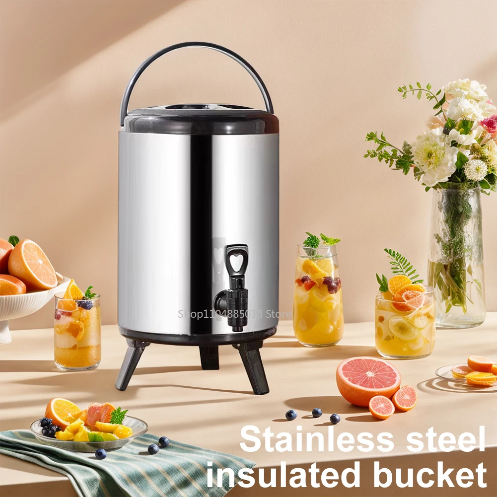 

Stainless Steel Insulated Beverage Dispenser 6L/8L Large-capacity Double Layer Insulation For 6-12 Hours Insulated Bucket