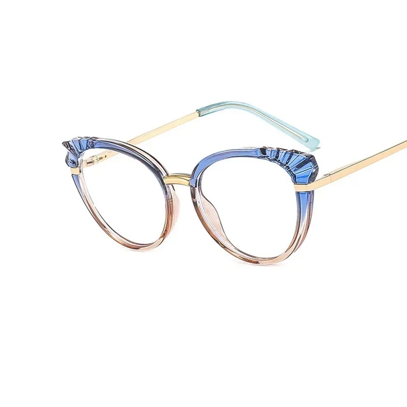 2022 New TR90 Adult Optical Reading Glasses Gradient Color Cat Eye Frame Anti-Blue Light Glasses Blue Light Blocking Glasses