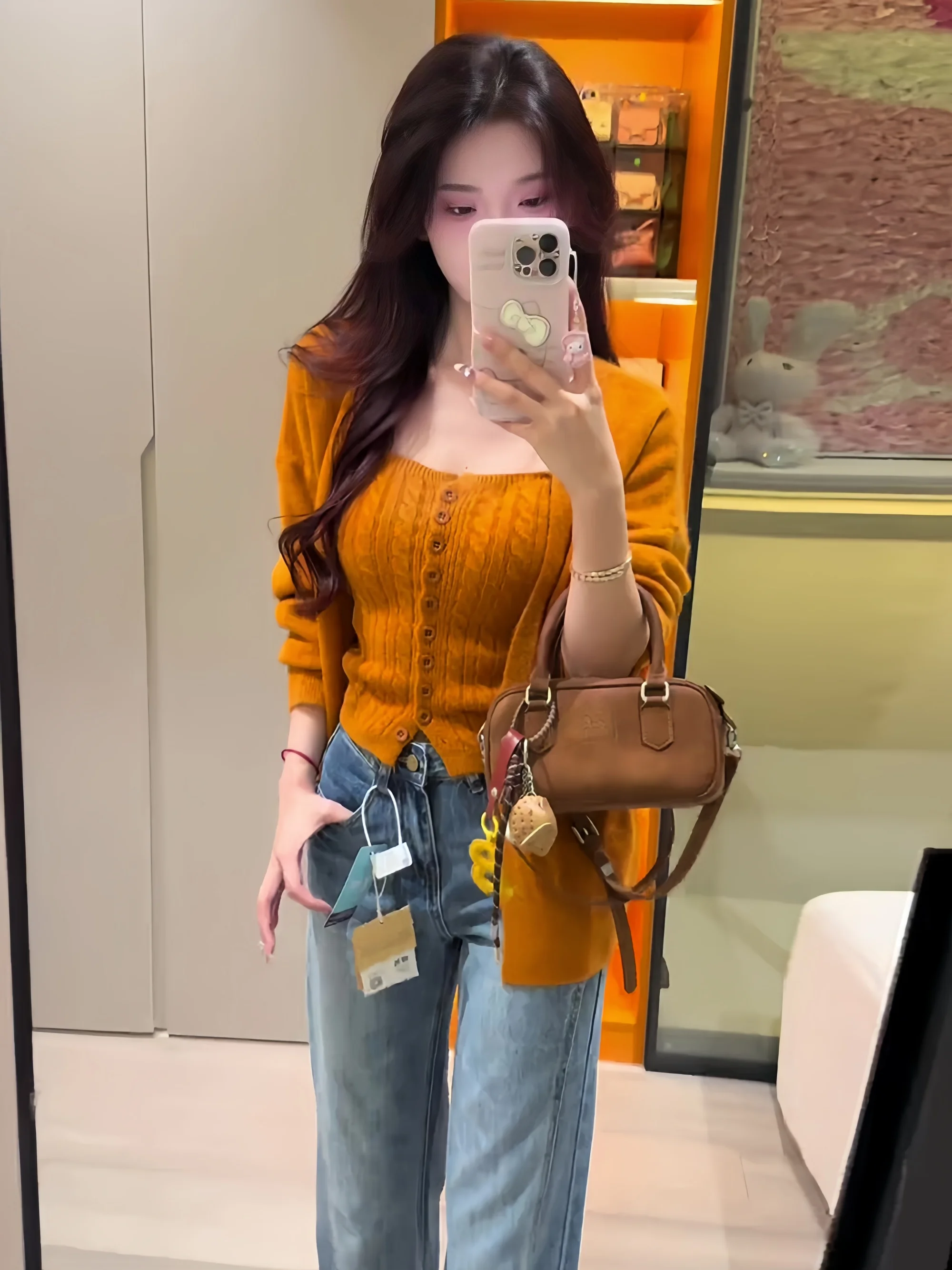 Suéter trenzado de punto coreano para mujer, abrigo, novedad de otoño, conjunto de dos piezas de sensación de gama alta, prendas de vestir exteriores coreanas