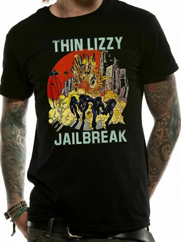 Thin Lizzy Tee Shirt Men's Short Sleevee Cotton T-shirt All Size S To 4XL CH003