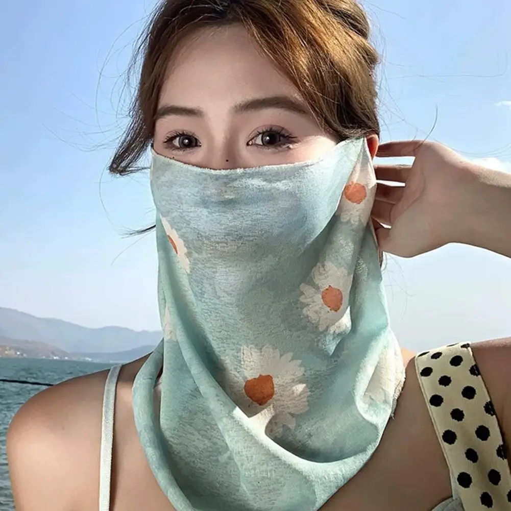 

Summer Full Face Sunscreen Mask for Women Driving and Cycling UV Resistant Scarf Face Mask Neck Protector Neck Cover