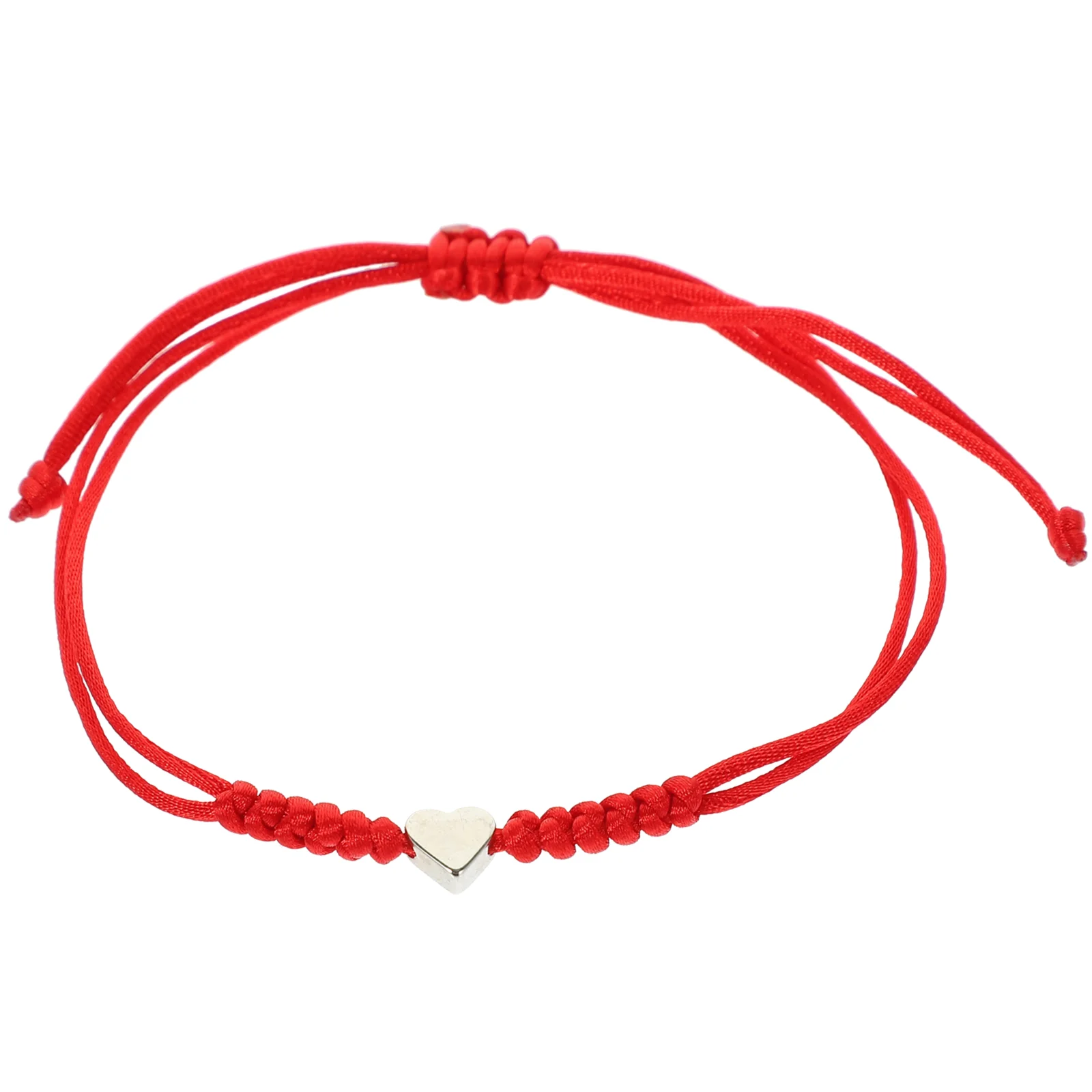 Handwoven Adjustable Heart Bracelet Rope for Men Red Bracelets Women Jewelry Chinese Coins Mens