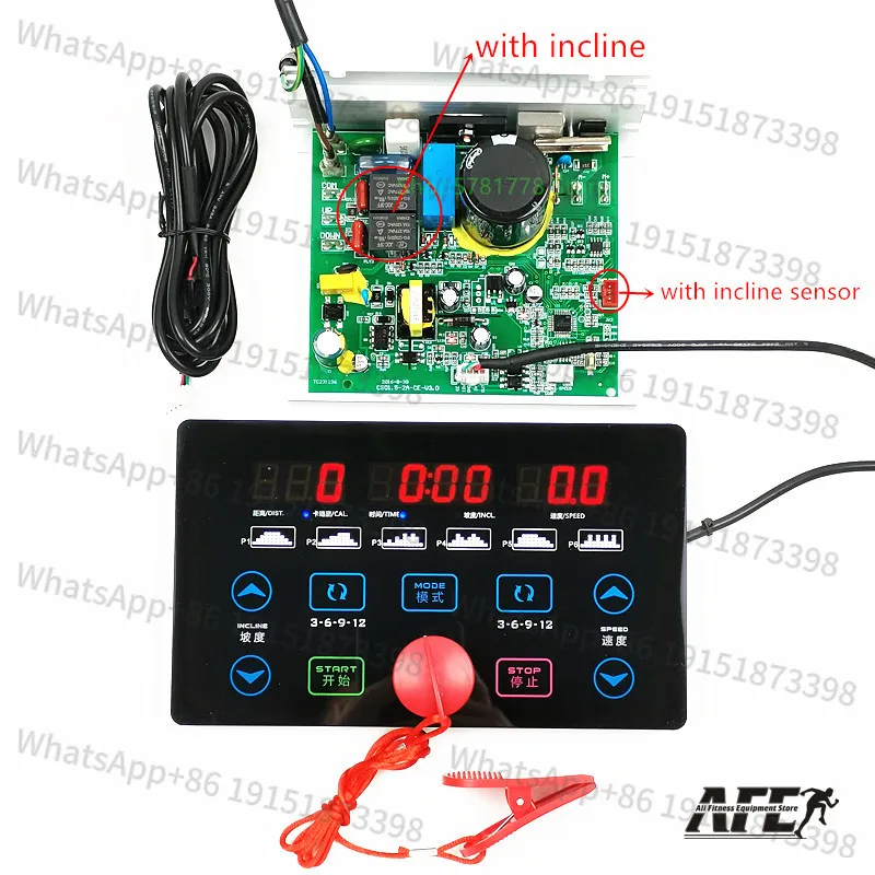 

General use repair running machine controller LCD display panel controller treadmill instrument panel 1-2.0HP DC Motor repair