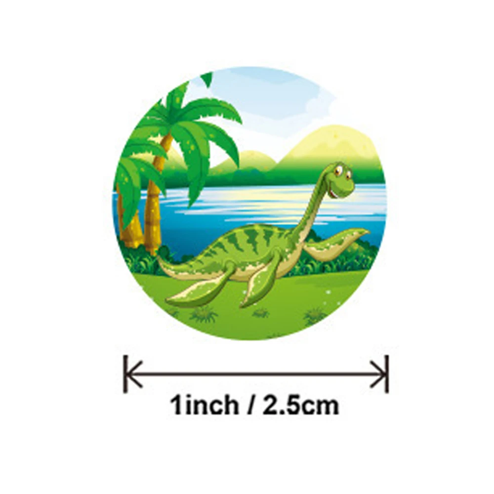 子供のためのかわいい動物のステッカー,1インチ,恐竜,おもちゃ,ゲーム,誕生日パーティー,教室,文房具ラベル,500個