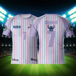 2024 New Stitch Jersey Commemorative Edition Children's T-Shirt 3D Printing Football Training Shirt Girl Clothes Girls Kids Tops