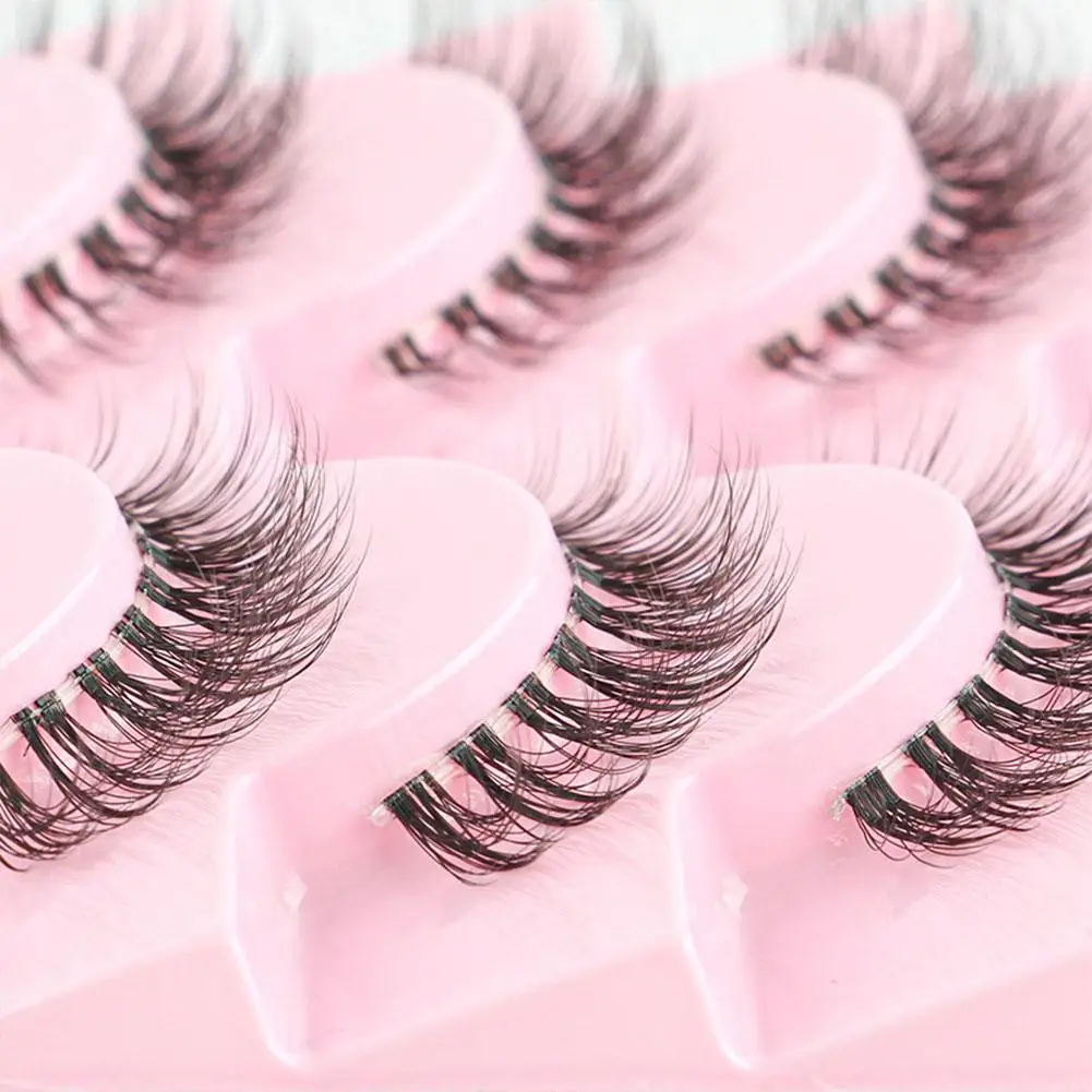 False Eyelashes Cosplay Lashes Natural Cosmetics Winged Fluffy Wispy Faux Cils Clear Band Soft Eyelashes Extension Makeup Tools