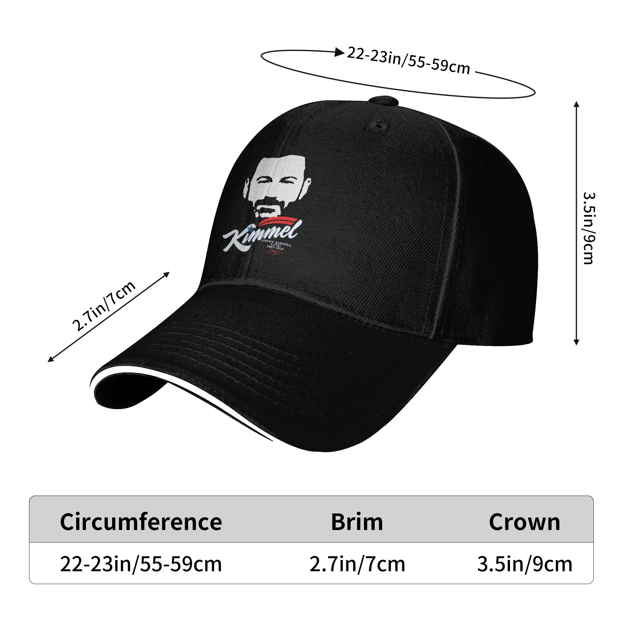 Jimmy kimmel Red Signature Baseball Cap  Outdoor Gym Hot Sale Hip Hop Hats Unisex Men Stylish Design Snapback Cap