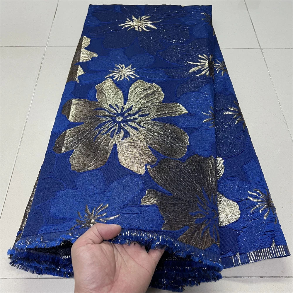 

African Nigerian High-Quality Tulle Lace Fabric Embroidery Guipure Organza for Party Gown Jacquard Wedding Dress 5Yard YXZ184