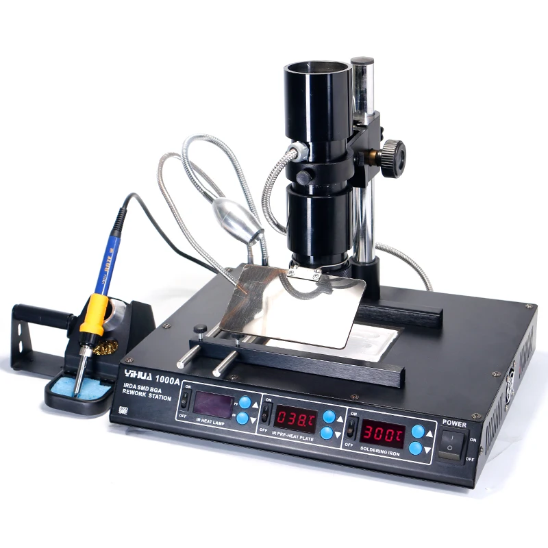 YIHUA Infrared BGA Rework Station 3 In 1 Lead-Free Soldering Station Motherboard Repair Soldering Iron Desoldering Station