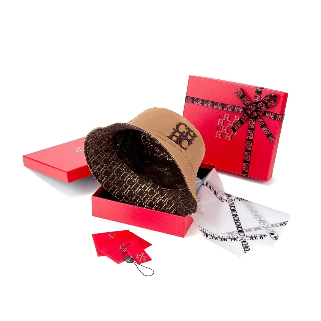 A Gift Box Double-sided Packaging Suitable Artificial Knitting Women Fisherman Hat Men Sun Shading Fashionable Parisian Style