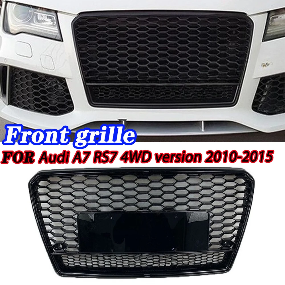 

Suitable for Old Style A7 Center Mesh Modified RS7 Four-wheel 4WD Front Bar Honeycomb Type with Quattro Front Grille 2009-2015