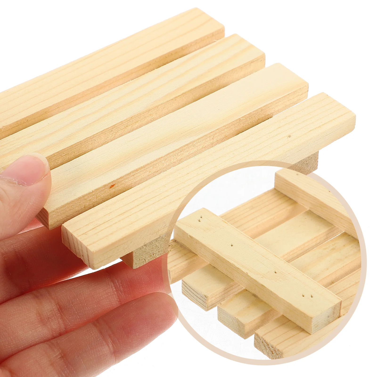 4 قطعة الوقايات كوب خشب الصنوبر مقاومة للاهتراء منصات الشراب للمنزل المطبخ طاولة طعام كوب شاي خشبي الحصير الوقايات #2