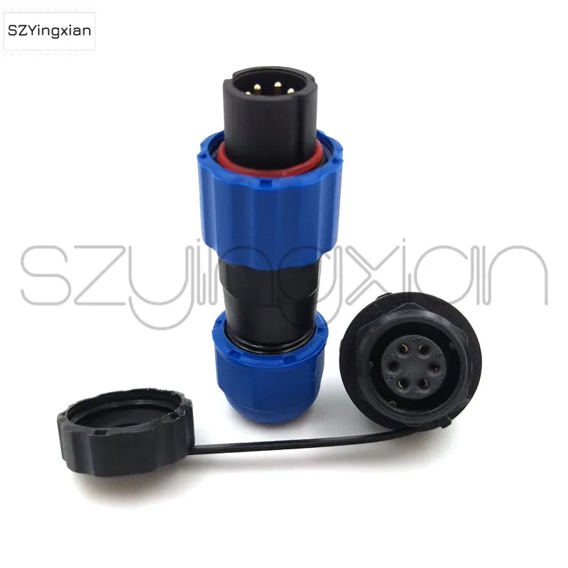 SD13 Connector 2/3/4/5/6/7 Pin Industrial Aviation Power Waterproof IP68 Plastic Male Plug Female Socket