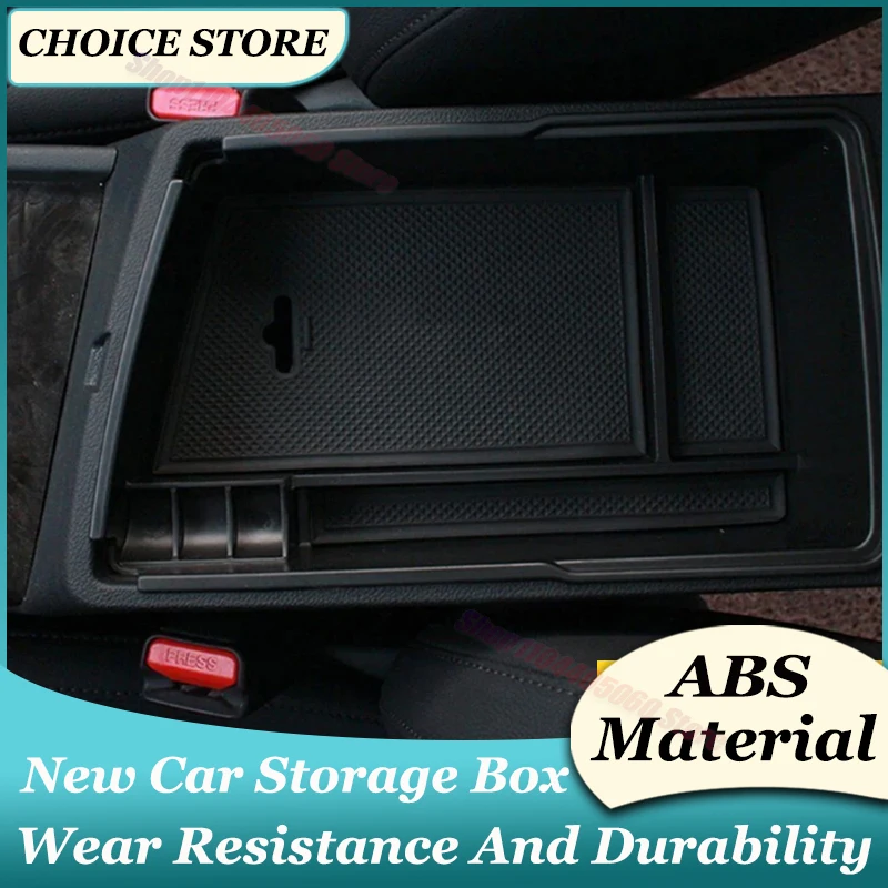 ABS Car Armrest Storage Box For KIA K5 Optima JF 2016-2019 Car Armrest Storage Box Center Console Organizer Tray Pallet Holder