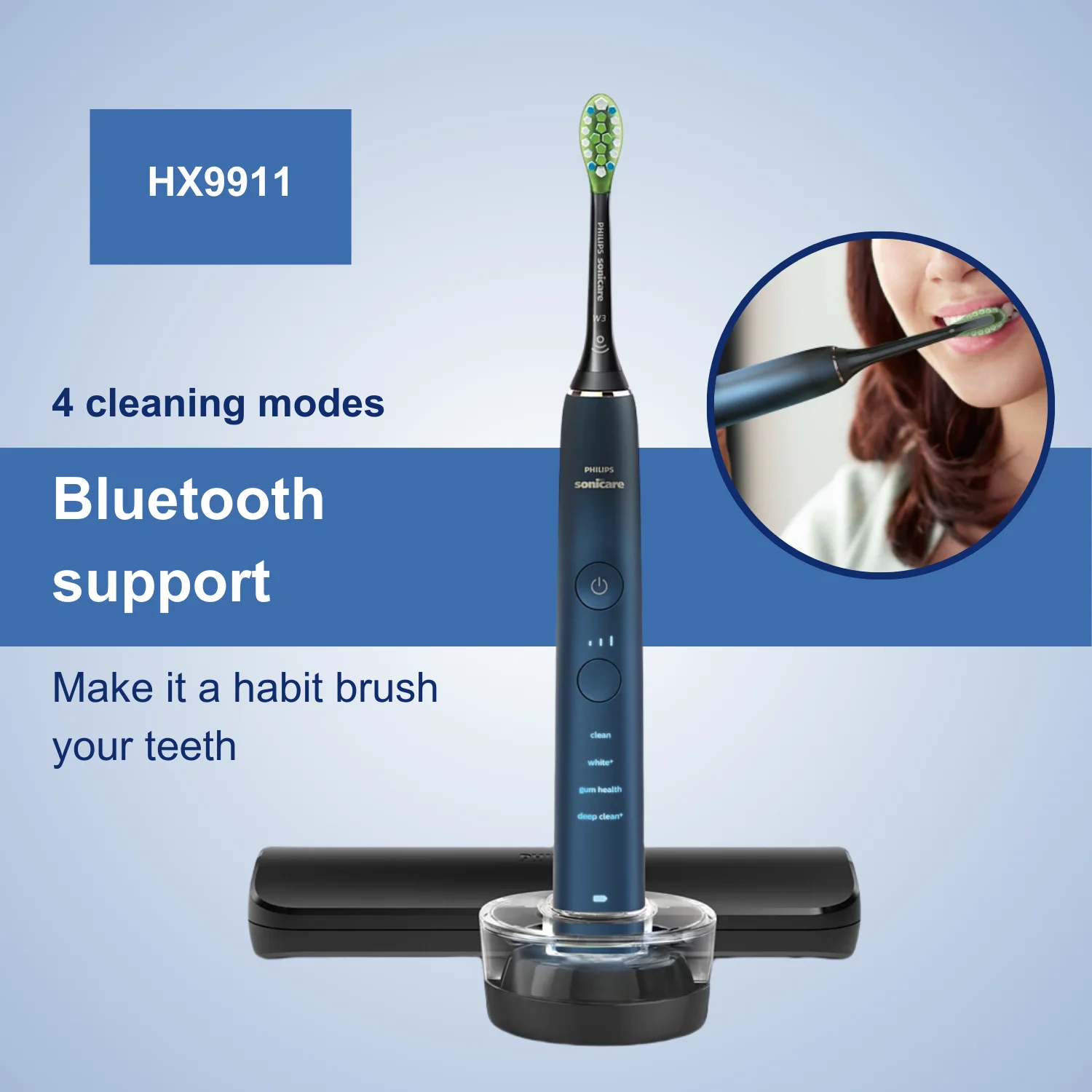 

Philips Electric Toothbrush Sonicare DiamondClean 9000 HX9911, Sonicare App