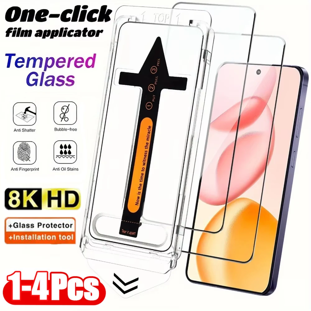 

1-4PCS New For Samsung S26 Ultra S26 25 24 23 22 Plus Tempered Glass Screen Protector Auto Dust Elimination HD Clear Full Cover