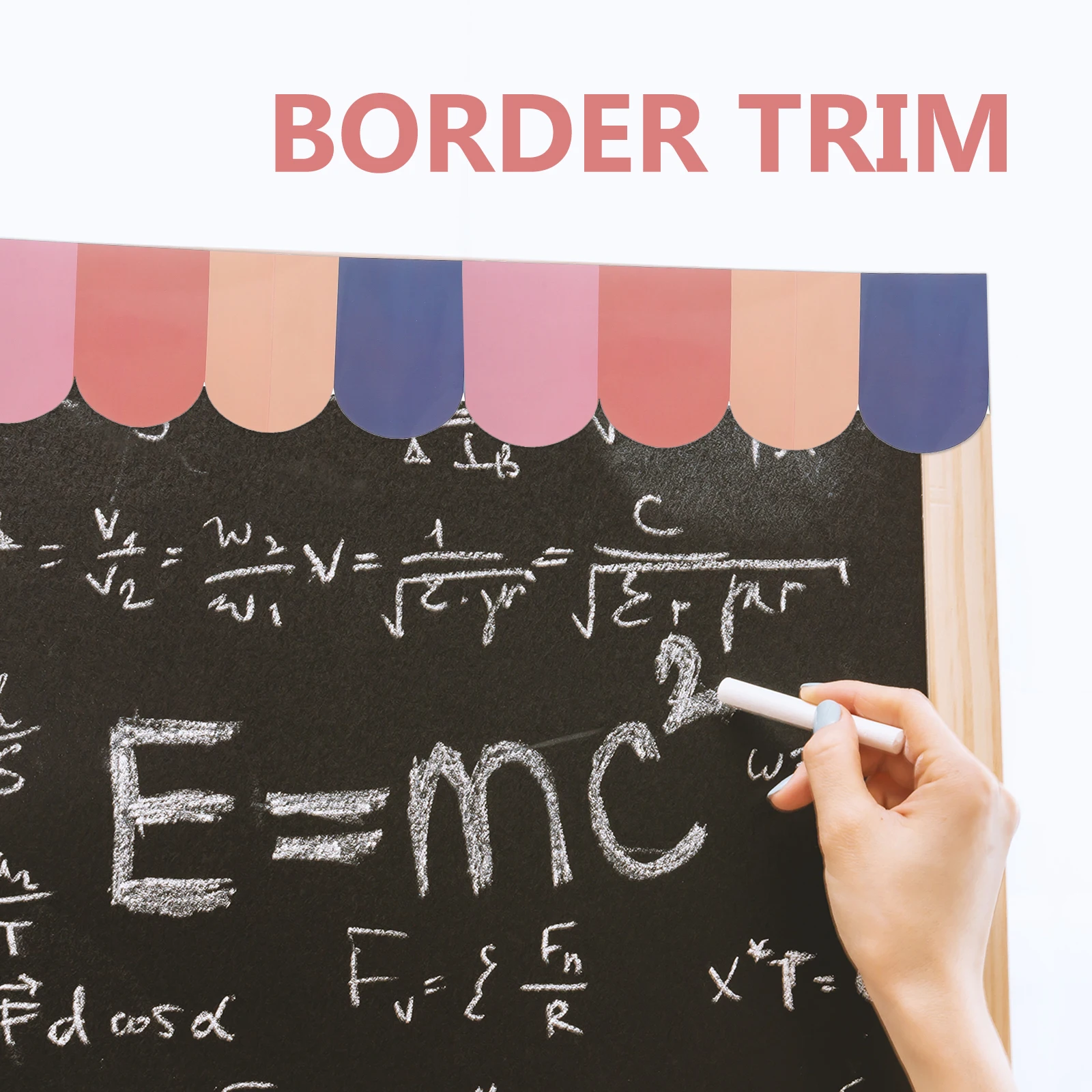 

4 Rolls Waterproof Bulletin Board Border Sticker Boards Decals for Blackboard Replaceable Display Decoration Stickers