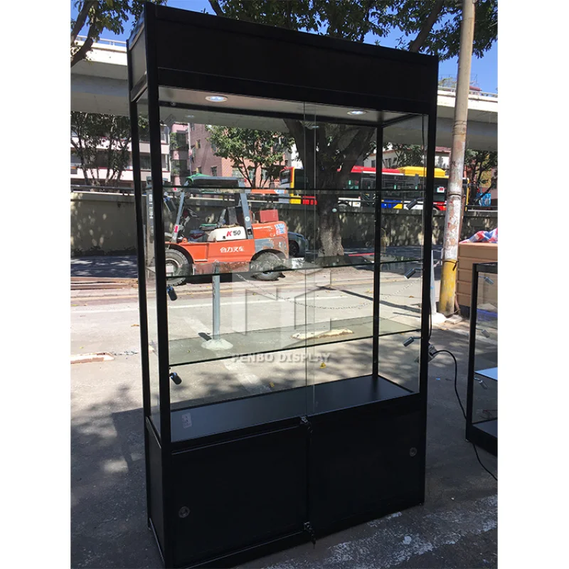 2025customized.High-end MDF glass display cabinet with customized size glass cabinet