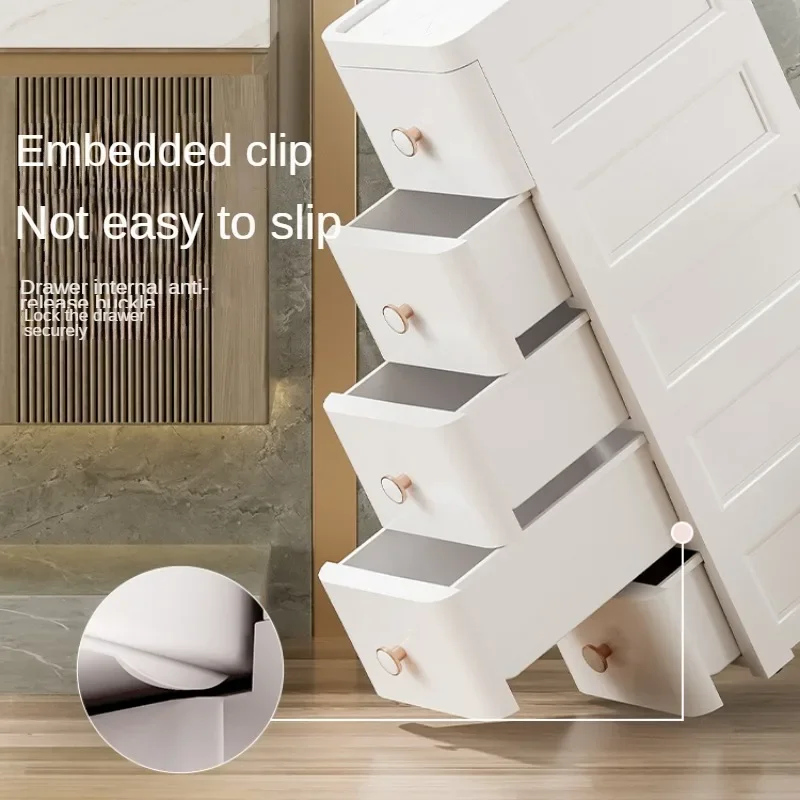 Home Kitchen Seam Storage Cabinet Drawer Style Bedroom Narrow Seam Storage Cabinet Toilet Slot Content Rack