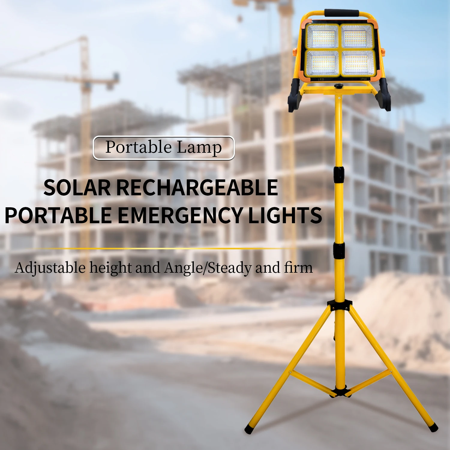 

solar porwer Rechargeable LED Work Light with Stand,Portable Cordless Work Light,Dimmable Camping Light with Detachable Tripod