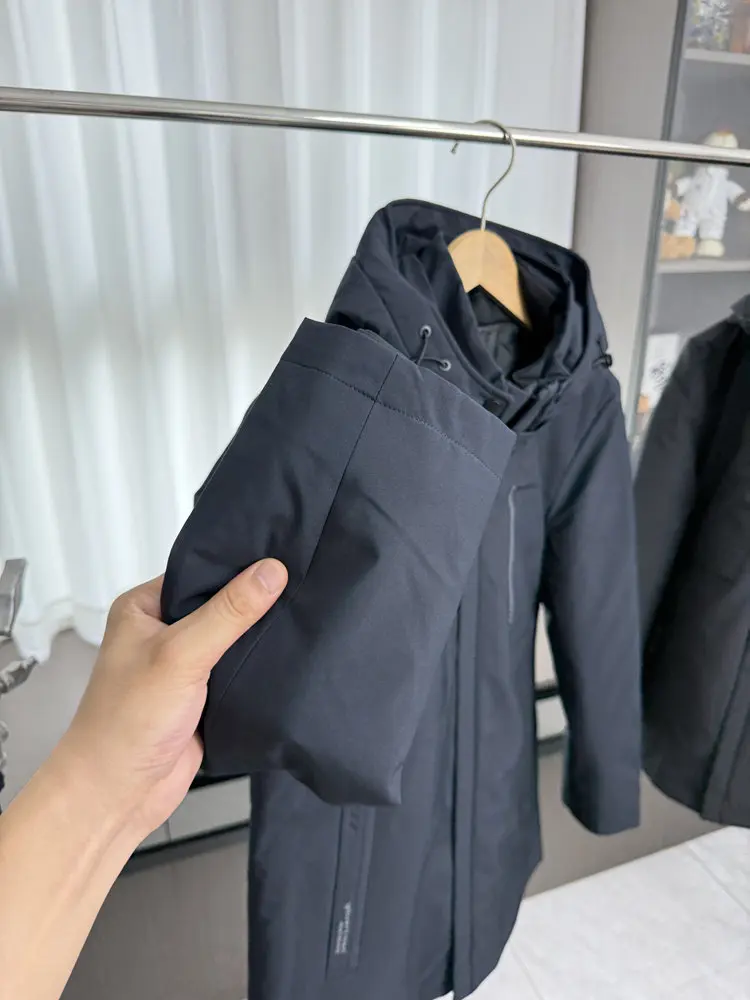 Removable white goose down liner! Goose down jacket men Winter Men's Outdoor Cold-proof Down high quality padding Clothes