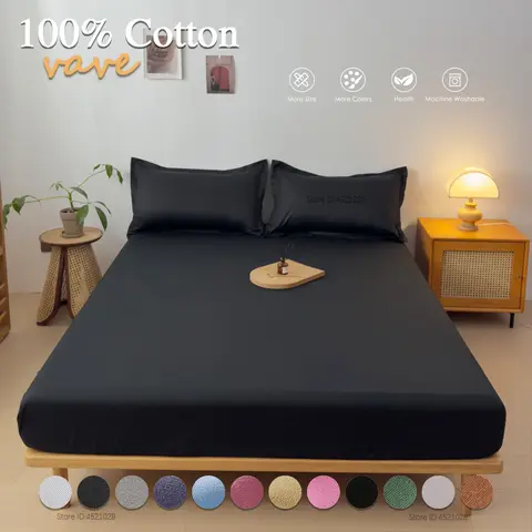 탄성 가장자리 코튼 장착 시트 통기성 매트리스 패드 보호대 싱글/더블/킹/퀸 침대용 침대보 커버 160x200