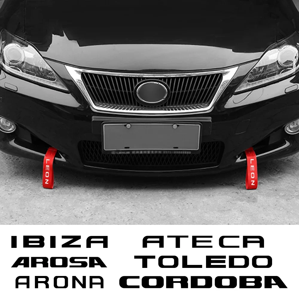 Car Decorative Trailer Rope Car Accessories For Seat Leon Ibiza Ateca Arona Cordoba Toledo Altea Alhambra Arosa Exeo Mii Tarraco