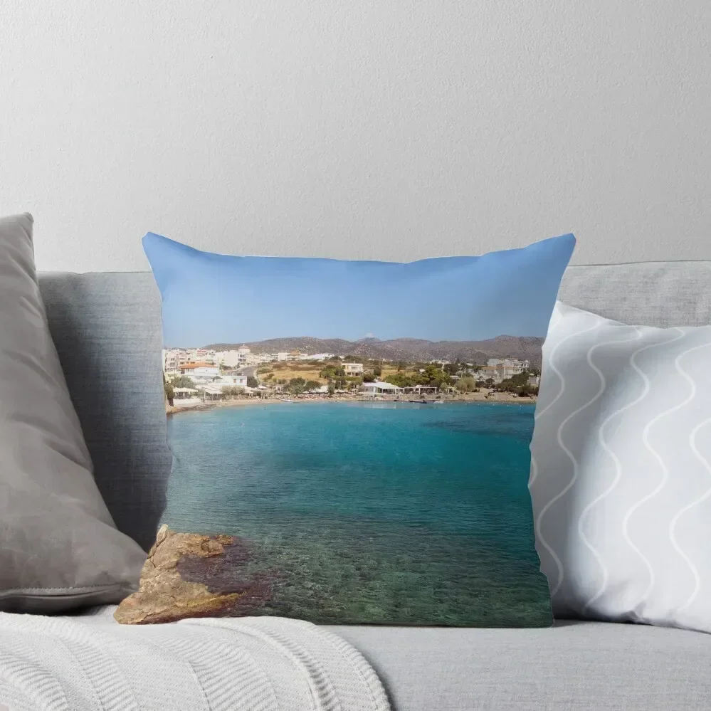 

Ammoudi Beach, Agios Nikolaos, Crete, Greece Throw Pillow Sitting Cushion Christmas Covers Decorative pillow case pillow