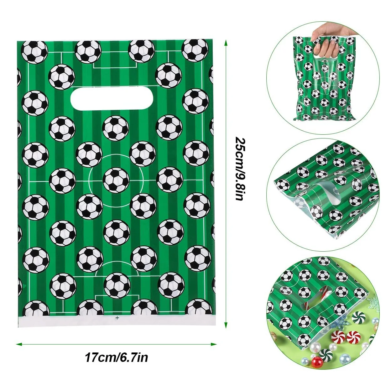 

Football Theme Gift Wrapping Bags Soccer Candy Bag Cookie Bag Fans Party Favor Bags for Boys Birthday Party Decoration