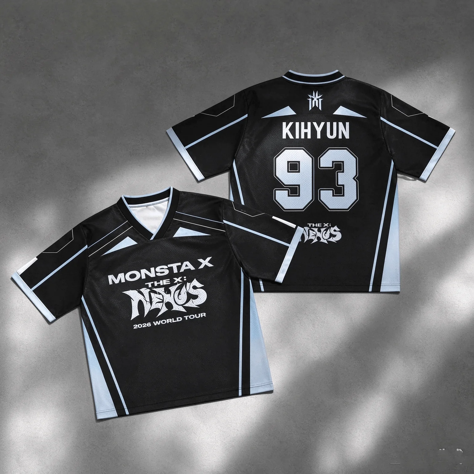 26 Sommer, Damen, Galactic Monsta X World Tour, The X Nexus, gemischtes Mesh-Trikot, Hyungwon-Fans-T-Shirt, Damen- und Herren-Strand-T-Shirt. – Detail 10