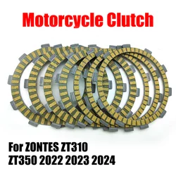 For ZONTES Zontes ZT310 ZT350 ZT 310 350 2022 2023 2024 Motorcycle Clutch Plate Steel Plate Friction Disc Kit 7 PCS
