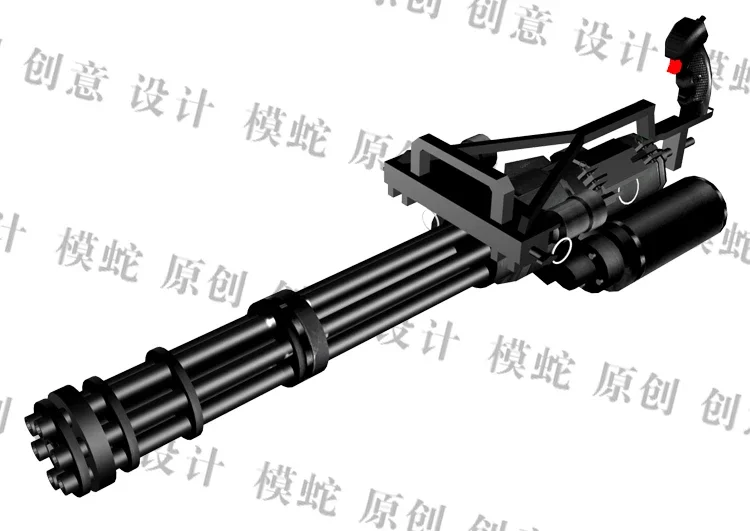 نموذج ورقي فولكان جاتلين M134 بندقية بمقياس 1/1 لعبة ورق مصنوعة يدويًا