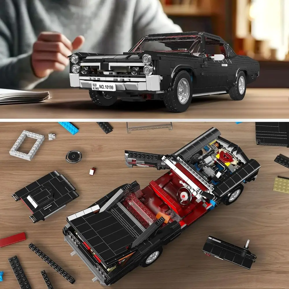 10199 Kit modello di auto, blocchi di costruzione di auto sportive in stile MOC, da collezione per adulti, set da 1563 pezzi statici