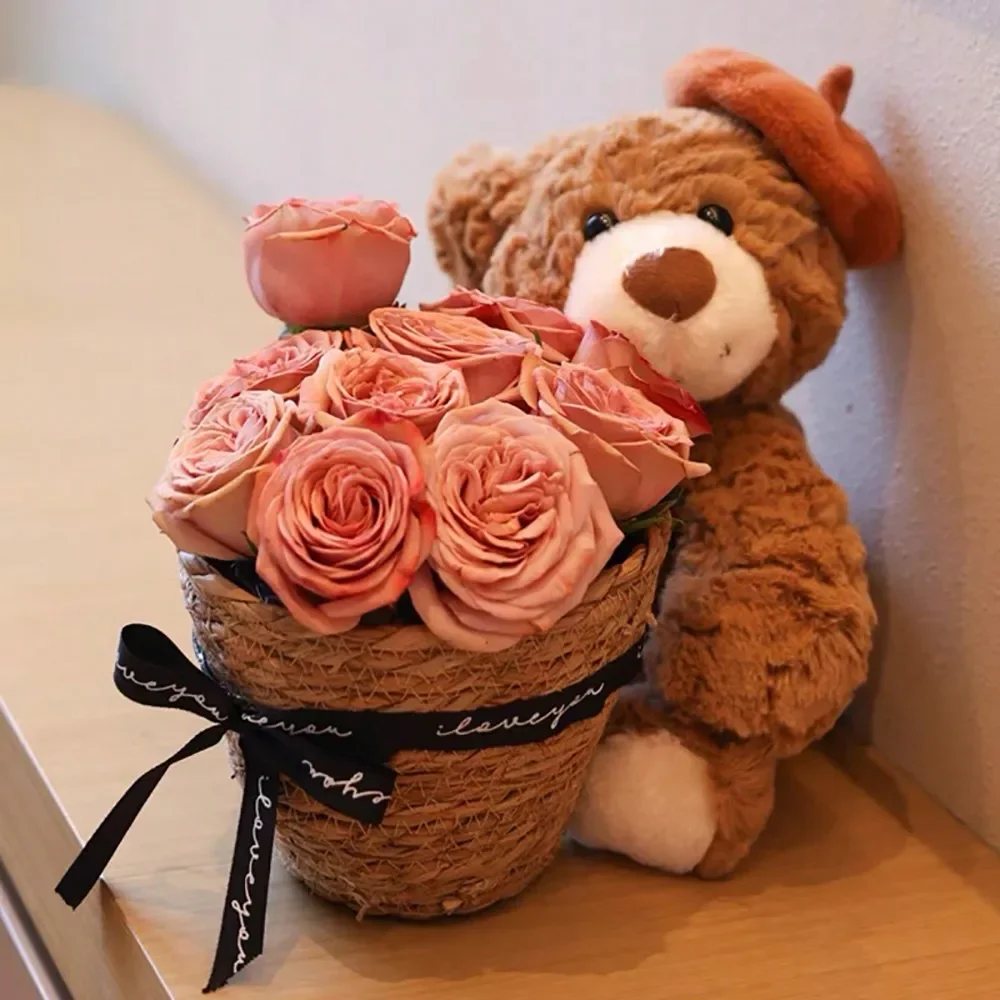 Festival Gift Teddy Bear Plush Toy, Can Be Used As Car/Home Decoration, Bedtime Companion For Girlfriend Surprise Gift