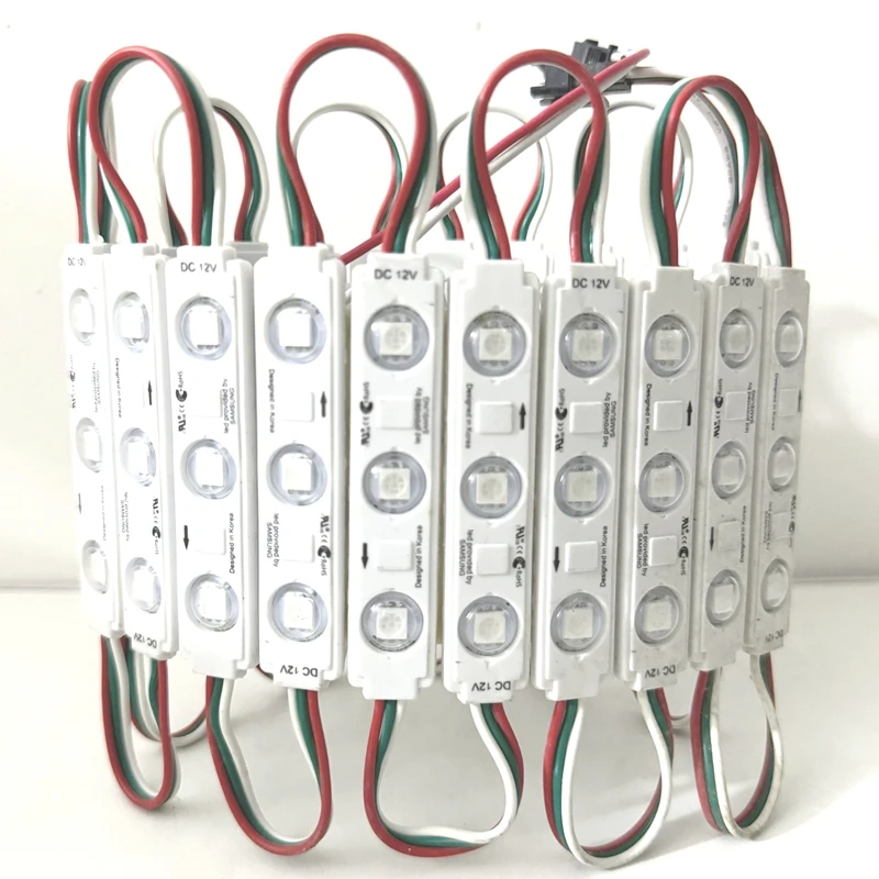 500 stücke WS2811 RGB LED Module Licht DC12V Wasserdichte Voll Farbe Werbung Lampe Shop Schild Brief Licht-box Dekoration