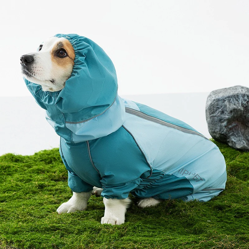 

All-inclusive Corgi Raincoat Summer Rain Waterproof Dog Clothes Outdoor Travel Medium-sized Dog four-Legged Jumpsuits