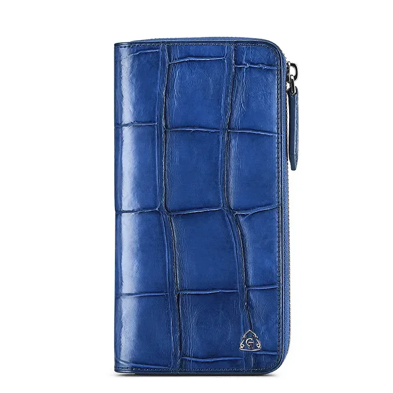 

gete new Crocodile wallet men wallet men's long zipper male clutch bag multi-card business