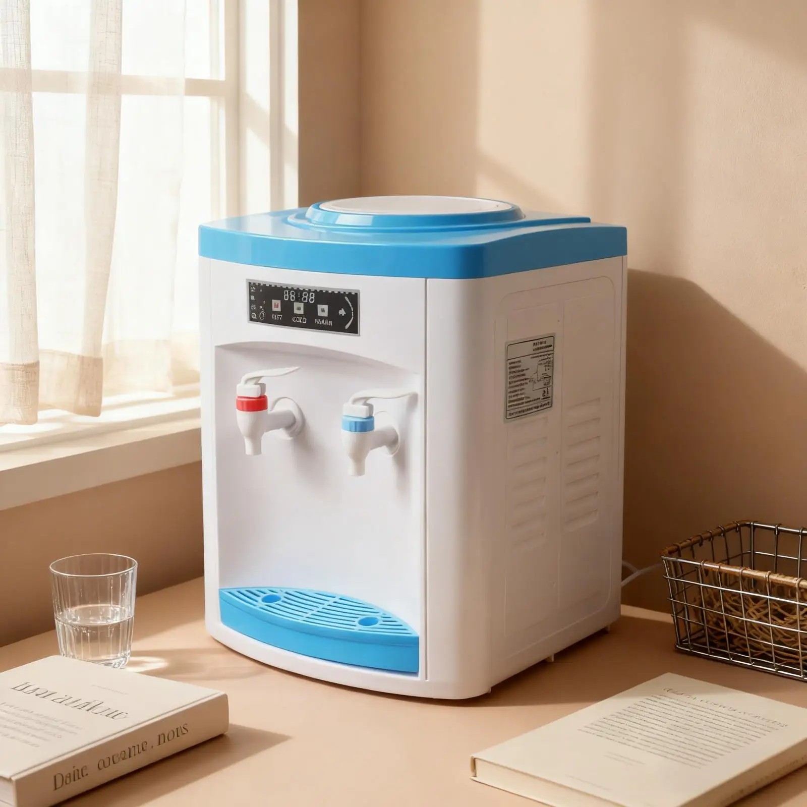 Dispensador de agua fría/caliente de 550W, dispensador de agua doméstico de 220V, adecuado para botellas de agua de 1,1-4,9 galones para dormitorio, estudio y oficina