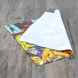 50pcs/lot Glasses Cloth Sublimation Microfiber Cleaning Screen Cleaner Customized Heat Press Transfer Cleaning Cloths Wholesale