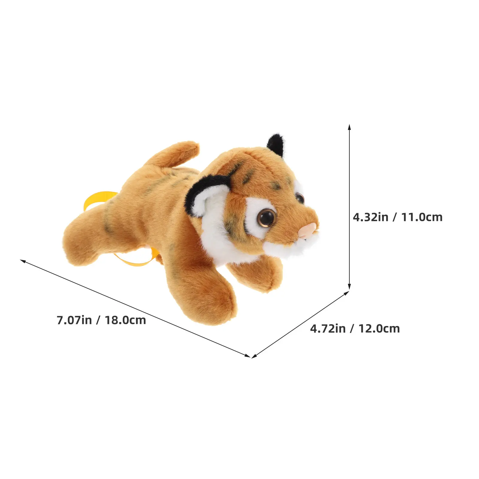 Cartoon Shoulder Stuffed Animal Realistic Small Jungle Party Favor Cute Portable Animal Accessory Tiger Toys
