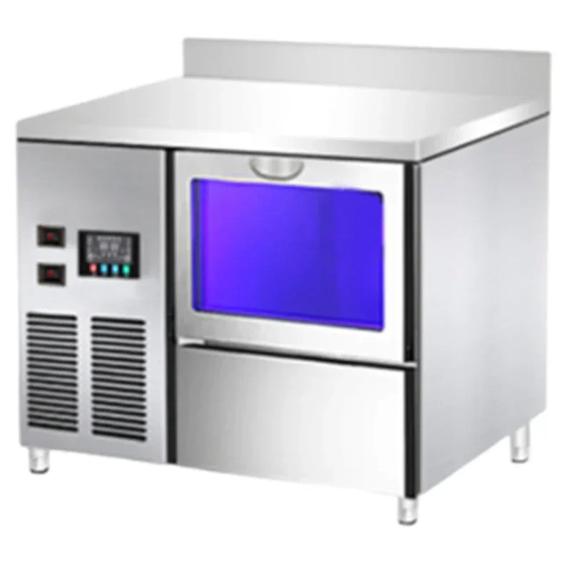 New Desktop Slow-melting Crescent Ice Ice Machine Commercial Milk Tea Shop Bar KTV Automatic Crescent Ice Machine